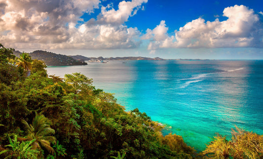 Grand Mal Bay. Located north of the capital St George's in the caribbean island of Grenada.