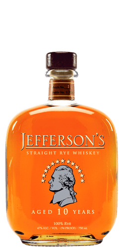 Jefferson's 10 Year Old Straight Rye Whiskey (700mL)