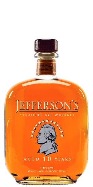 Jefferson's 10 Year Old Straight Rye Whiskey (700mL)