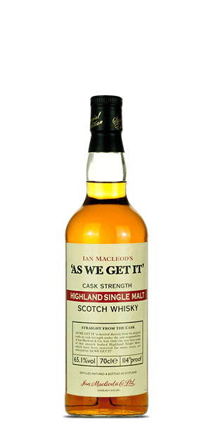 Ian MacLeod's "As We Get It" Highland Single Malt