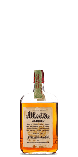 Atherton Whiskey Prohibition Era Bottling