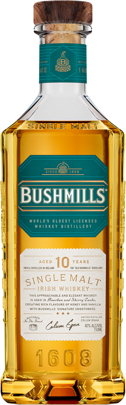 Bushmills 10 Year Old Single Malt Irish Whiskey (700mL)