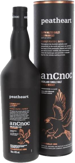 Knockdhu anCnoc Peatheart Heavily Peated Batch 3 Single Malt Scotch Whisky